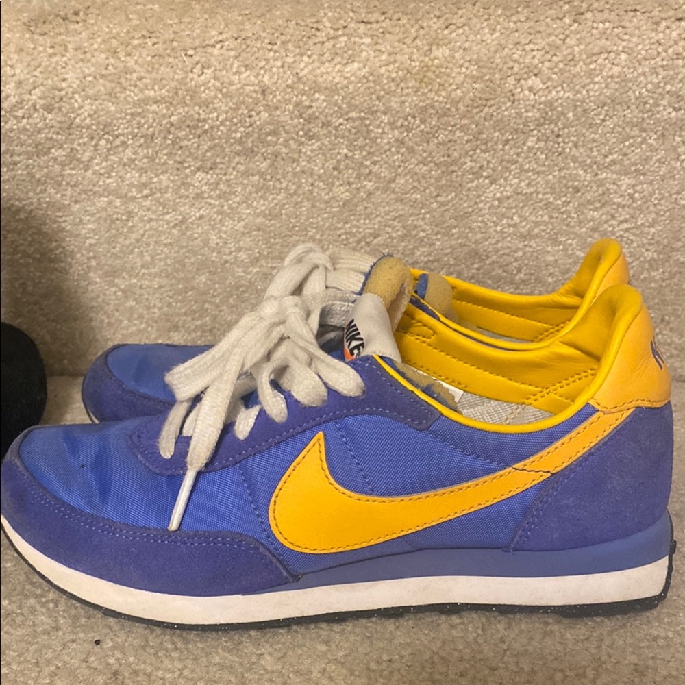 Nike Kids Blue and Yellow Sneakers